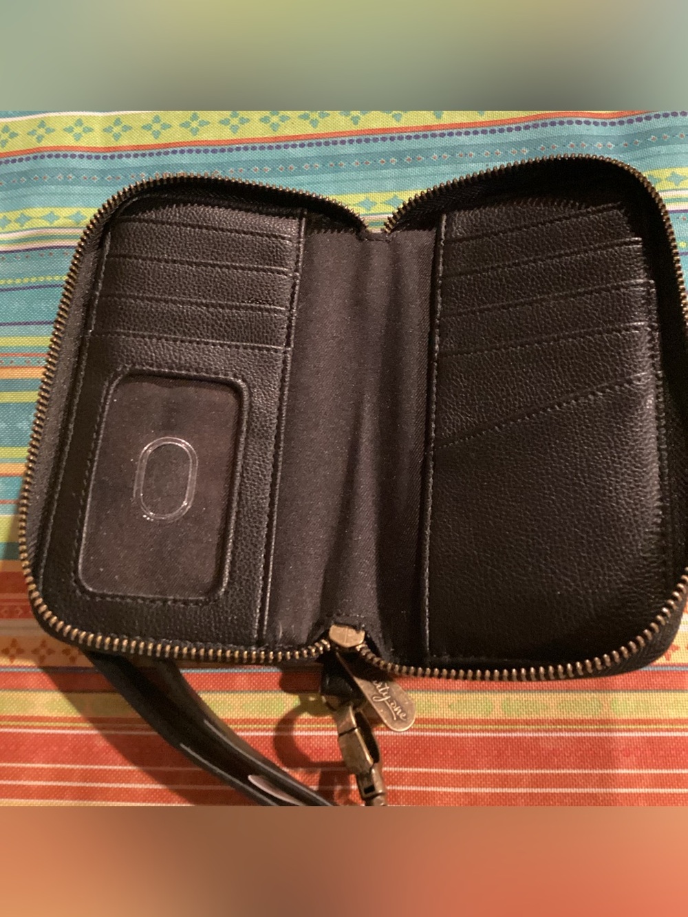 Thirty-one Slim Wallet in Black Pebble Vegan Leather - Picture 6 of 8